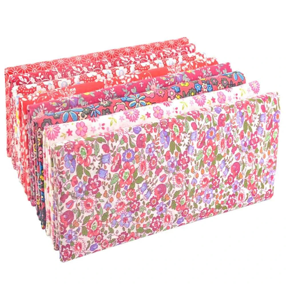 8-Pack Multicolor Cotton Fabric Squares - Printed Charm Packs for Quilting & Patchwork