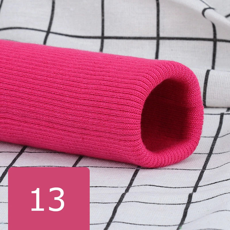 35cm Pre-Made Elastic Rib Cuffs - 7cm Wide Ready-to-Sew Cuffs for Sweaters & Trousers
