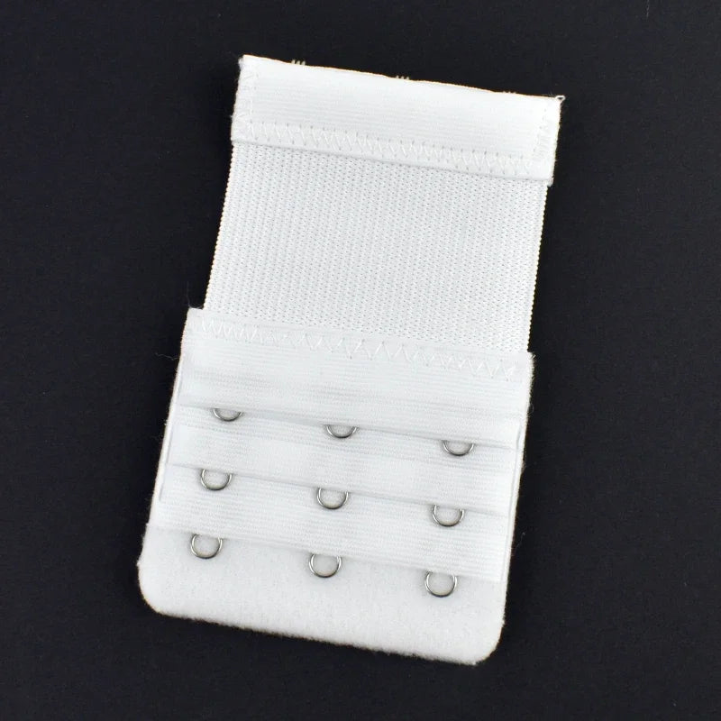 Bra Strap Extension 3-Row Hook & Eye - Adjustable Bra Extenders (2/5/10 Pack)