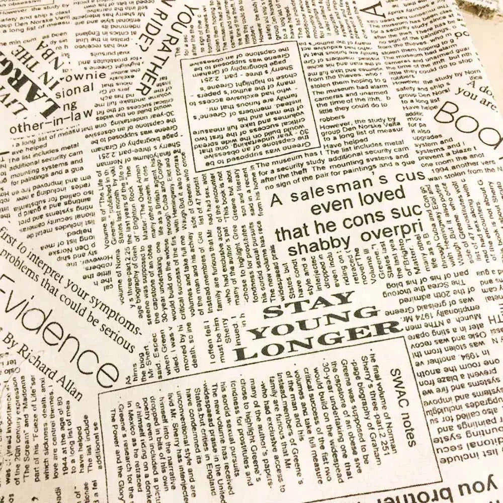 Printed Canvas Fabric 45x145cm - Decorative Cotton Canvas for Bags, Crafts & Home Décor