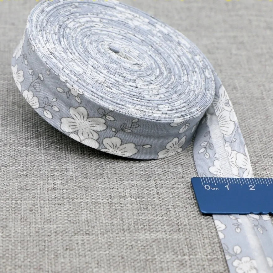 20mm Dot Print Bias Binding Tape 5m or 10m - Cotton Bias Tape for Sewing & Crafts