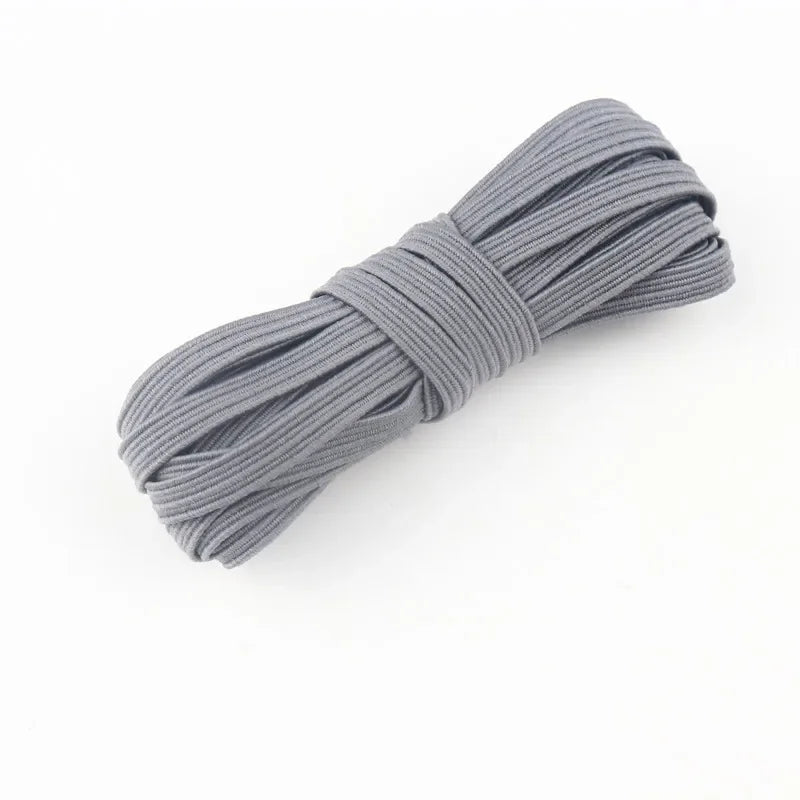 6mm Elastic Band - Multi-Color Polyester Spandex Elastic for Sewing & Lingerie (5m-40m)