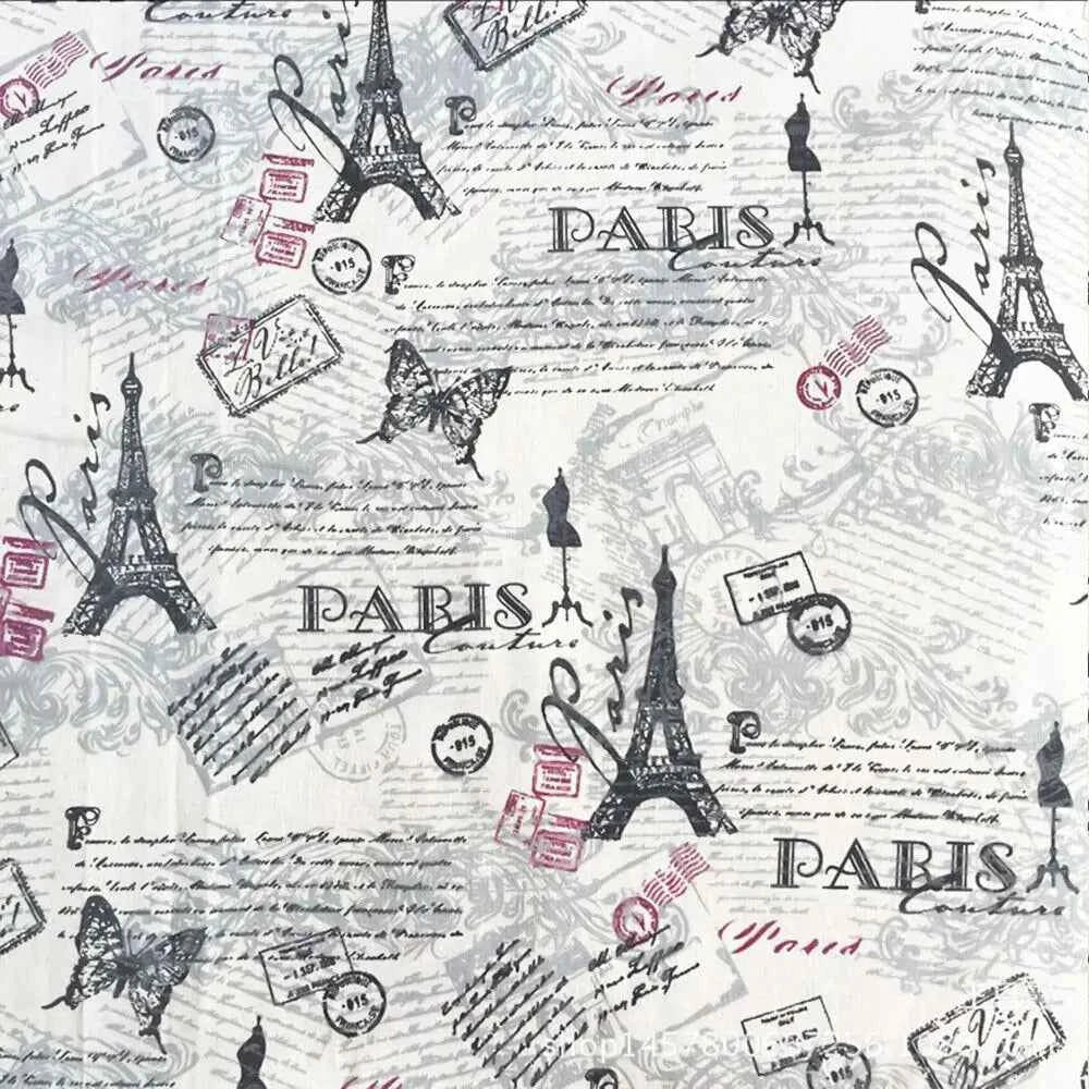 Printed Canvas Fabric 45x145cm - Decorative Cotton Canvas for Bags, Crafts & Home Décor