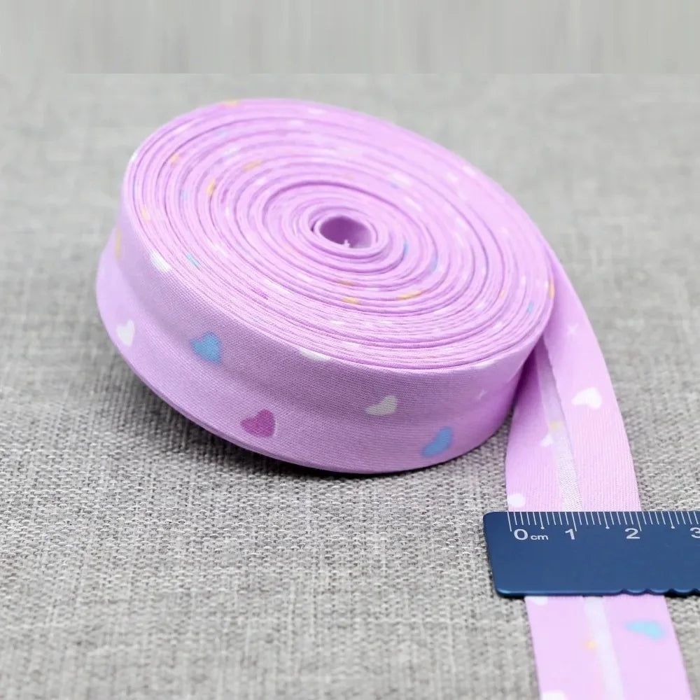 20mm Dot Print Bias Binding Tape 5m or 10m - Cotton Bias Tape for Sewing & Crafts
