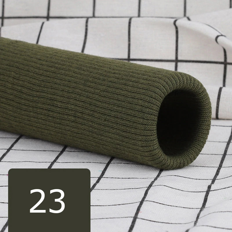 35cm Pre-Made Elastic Rib Cuffs - 7cm Wide Ready-to-Sew Cuffs for Sweaters & Trousers