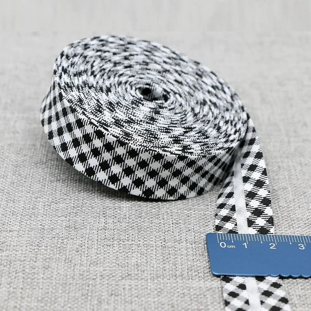 20mm Dot Print Bias Binding Tape 5m or 10m - Cotton Bias Tape for Sewing & Crafts