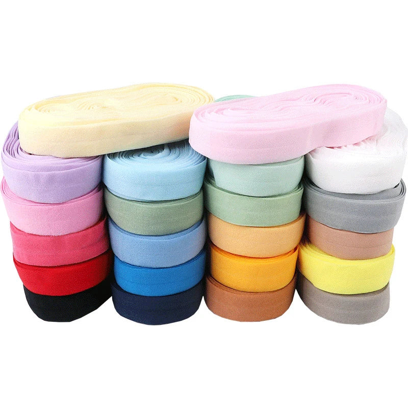 10M 2Cm Edge Sewing Ribbon Elastic Bias Binding Tapes Patchwork Quilting Fold Over Bands For DIY Garment Hem Sleeve Sewing Trims