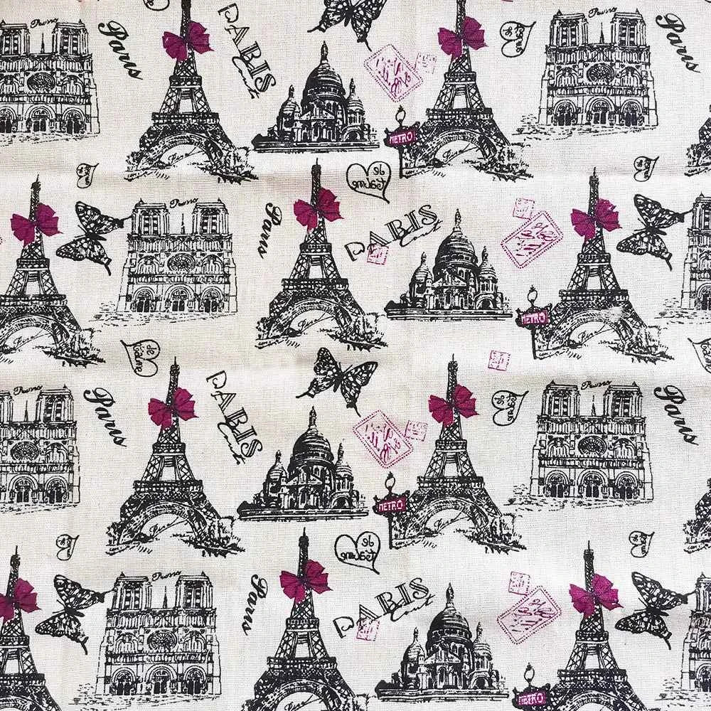 Printed Canvas Fabric 45x145cm - Decorative Cotton Canvas for Bags, Crafts & Home Décor