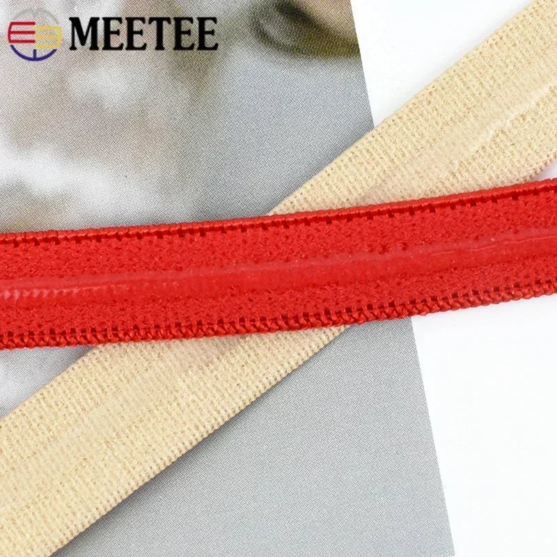 5 or 10 Meters Bra Strap Elastic with Silicone Non-Slip Strip (8-25mm)