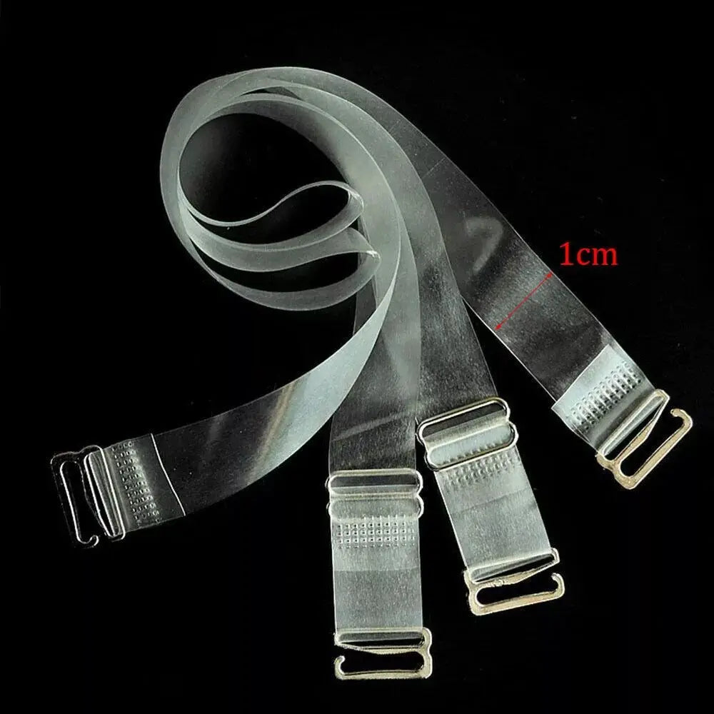 Transparent Clear Bra Straps - Invisible Anti-Slip Adjustable Shoulder Straps
