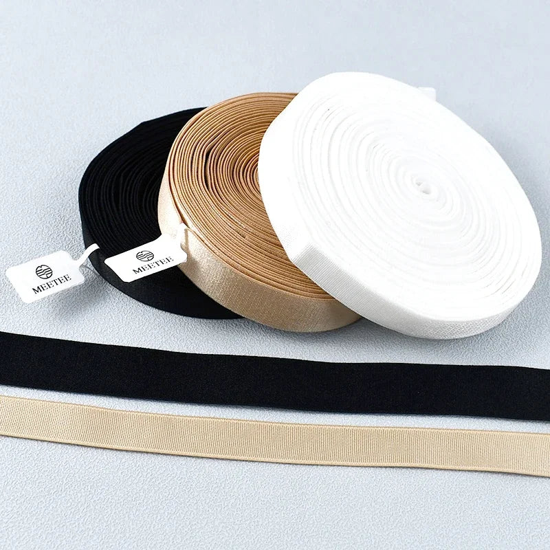 10 Meters Plain Elastic Band - For Bra Straps & Waistbands (6-30mm)