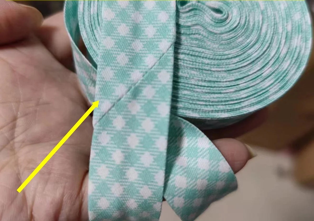 20mm Dot Print Bias Binding Tape 5m or 10m - Cotton Bias Tape for Sewing & Crafts