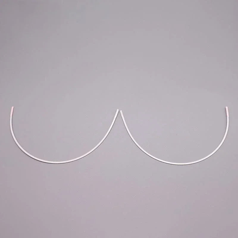 White Bra Underwires 12 Pieces - Professional Lingerie Making Supplies for Bustiers & Bras