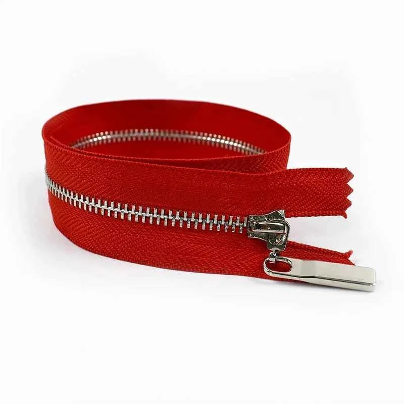 4-Pack 3# Metal Zippers - 15-70cm Close-End & Open-End Zippers for Bags, Garments & Repairs