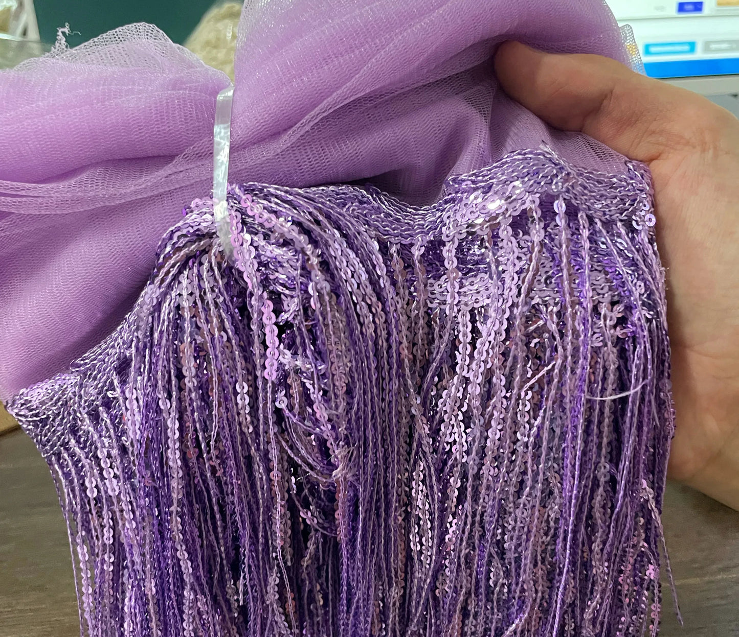 2 Yards Sequin Tassel Lace Ribbon 30cm -  Party Dress Trim