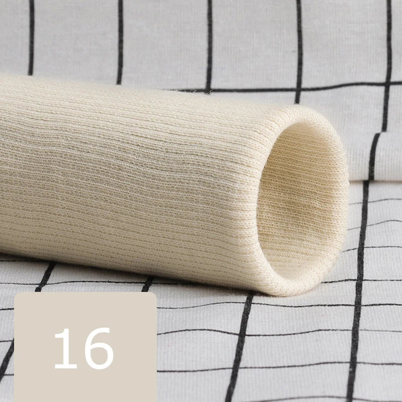 35cm Pre-Made Elastic Rib Cuffs - 7cm Wide Ready-to-Sew Cuffs for Sweaters & Trousers