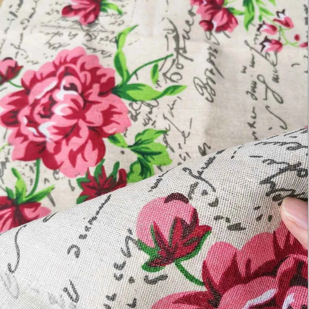 Printed Canvas Fabric 45x145cm - Decorative Cotton Canvas for Bags, Crafts & Home Décor