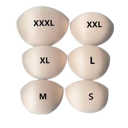 4 Pairs Breathable foam Bra Pads - Soft Chest Cups for Swimwear & Dresses (S-XXXL)