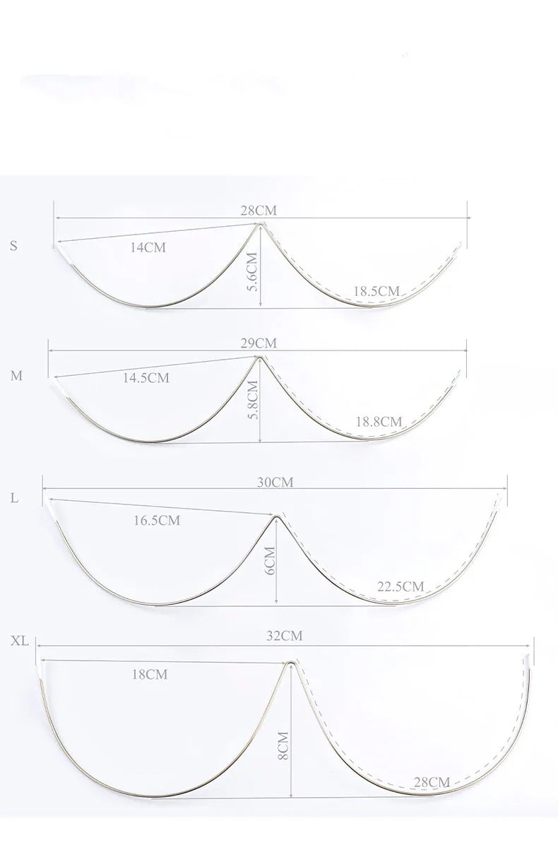 5pcs V-Shape Stainless Steel Underwires - Shaping Underwires for Bras & Swimwear