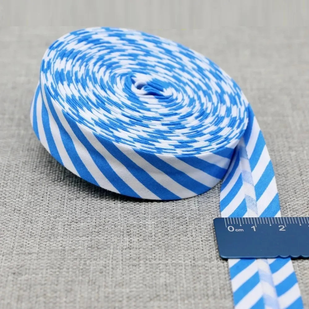 20mm Dot Print Bias Binding Tape 5m or 10m - Cotton Bias Tape for Sewing & Crafts