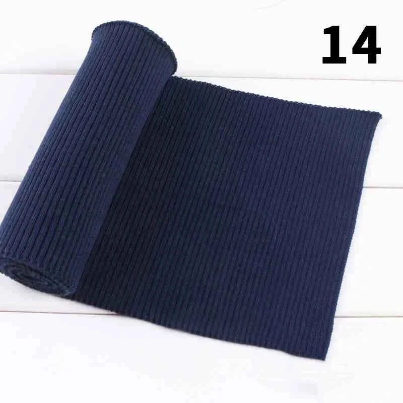 1 Yard Pure Cotton Stretch Rib Knitted Fabric - 17cm Wide for Necklines, Cuffs & Hems