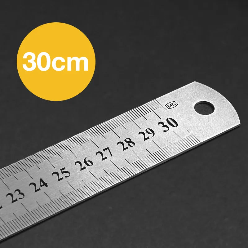 Stainless Steel Rule 15cm/20cm/30cm/50cm Double Side Scale Stainless S