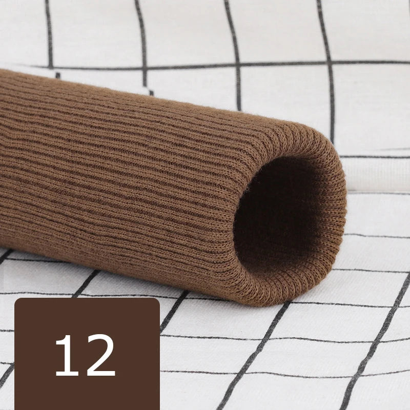 35cm Pre-Made Elastic Rib Cuffs - 7cm Wide Ready-to-Sew Cuffs for Sweaters & Trousers