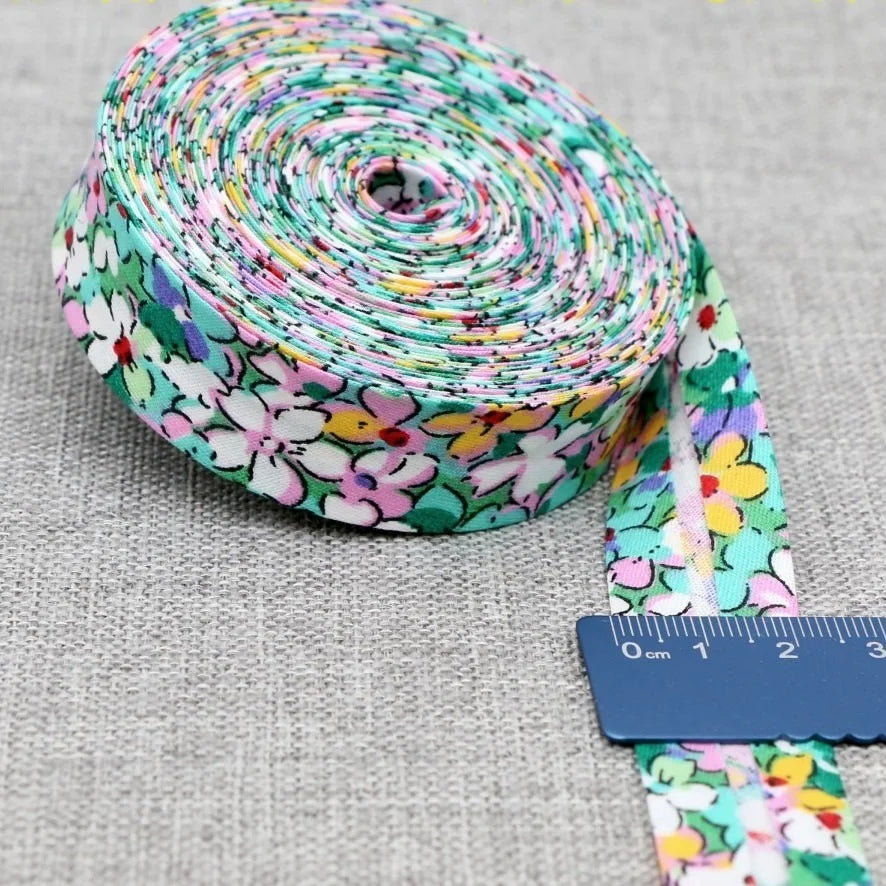 20mm Dot Print Bias Binding Tape 5m or 10m - Cotton Bias Tape for Sewing & Crafts
