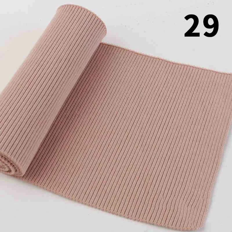 1 Yard Pure Cotton Stretch Rib Knitted Fabric - 17cm Wide for Necklines, Cuffs & Hems