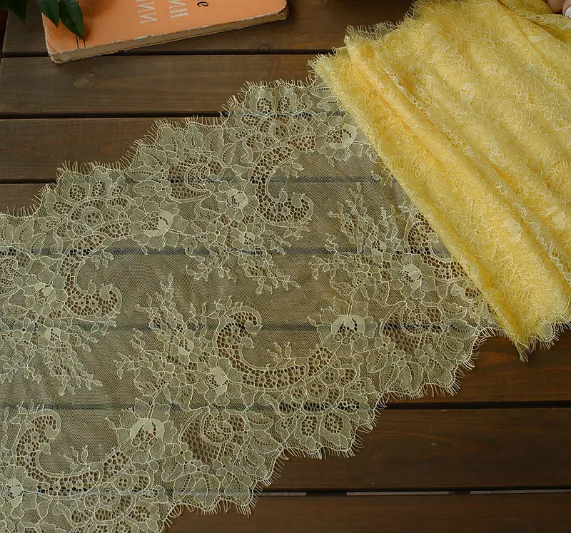 3 Meters Wide Eyelash Lace 35cm - Chantilly Lace Trim for Garments