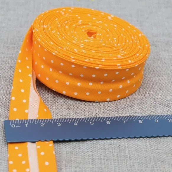 Cotton Bias Binding Tape 20-25mm x 5m - Printed Dots, Stripes & Tartan Patterns