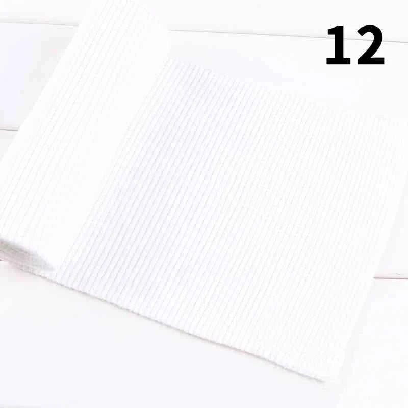1 Yard Pure Cotton Stretch Rib Knitted Fabric - 17cm Wide for Necklines, Cuffs & Hems