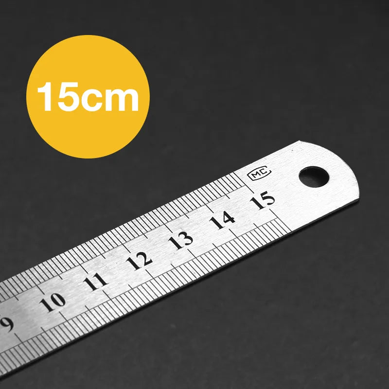 Stainless Steel Rule 15cm/20cm/30cm/50cm Double Side Scale Stainless S