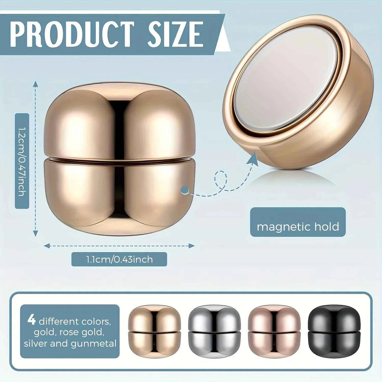 Magnetic Pins 4pcs - Headscarf & Clothing Clips, Multi-Purpose Fabric Magnets