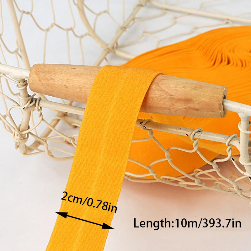 10M 2Cm Edge Sewing Ribbon Elastic Bias Binding Tapes Patchwork Quilting Fold Over Bands For DIY Garment Hem Sleeve Sewing Trims