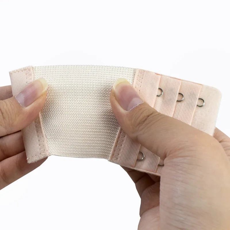 Bra Strap Extension 3-Row Hook & Eye - Adjustable Bra Extenders (2/5/10 Pack)