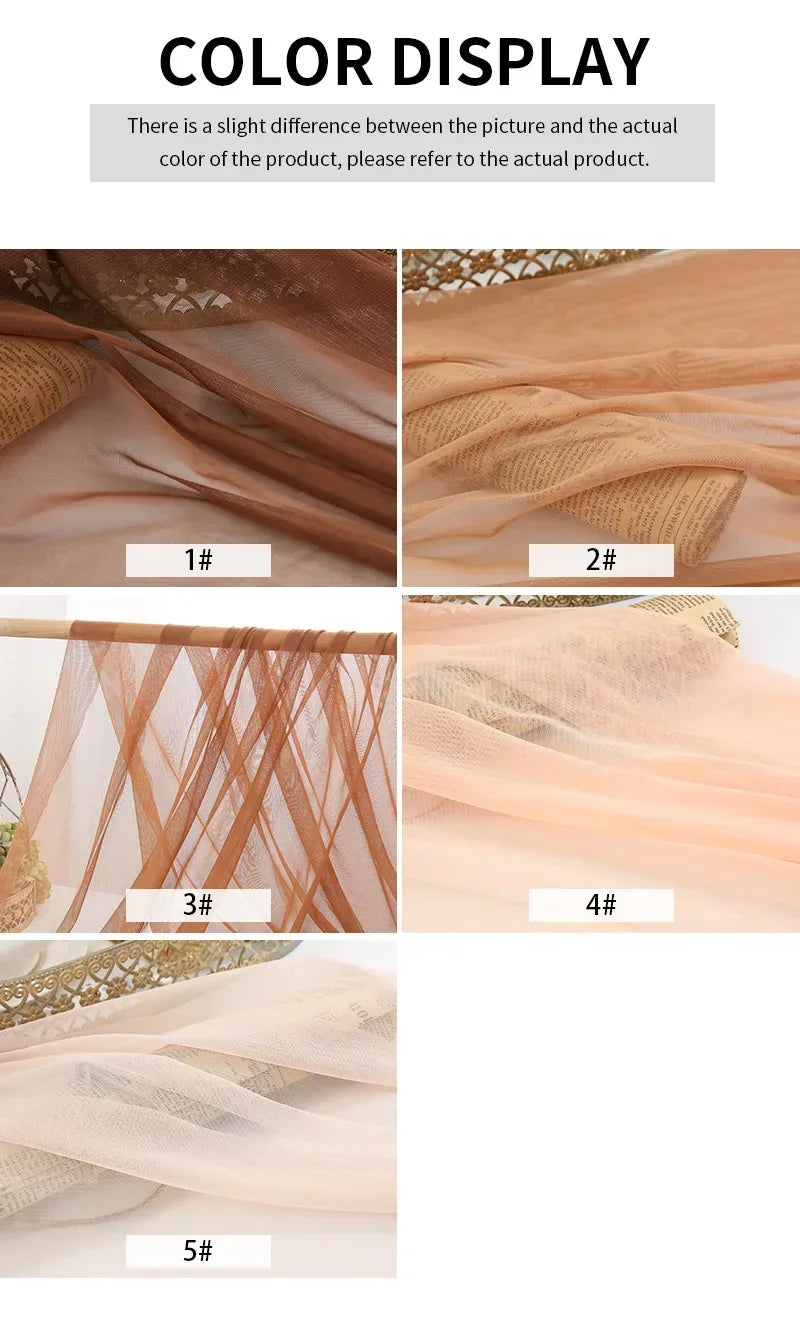 4-Way Stretch Mesh Fabric - Multiple Sizes (50cm-5m x 150cm) for Evening Gowns & Activewear