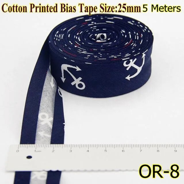 Printed Cotton Bias Binding - 25mm(1") Width / 5meters lot