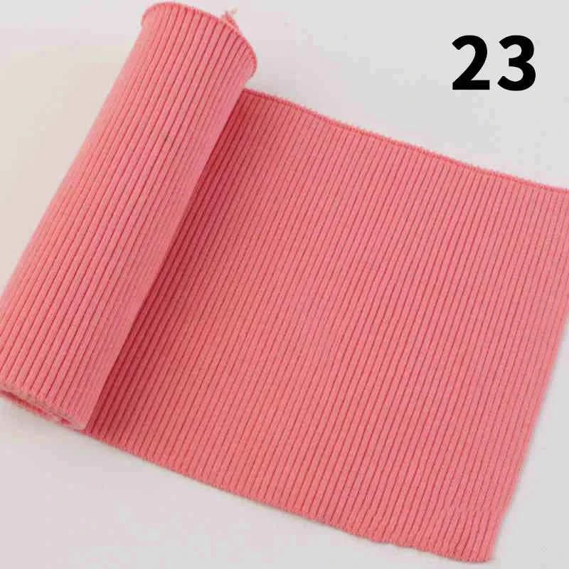 1 Yard Pure Cotton Stretch Rib Knitted Fabric - 17cm Wide for Necklines, Cuffs & Hems