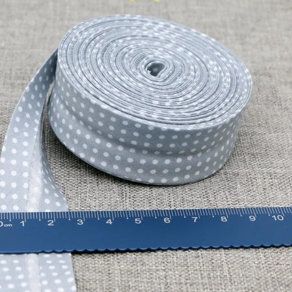 Cotton Bias Binding Tape 20-25mm x 5m - Printed Dots, Stripes & Tartan Patterns