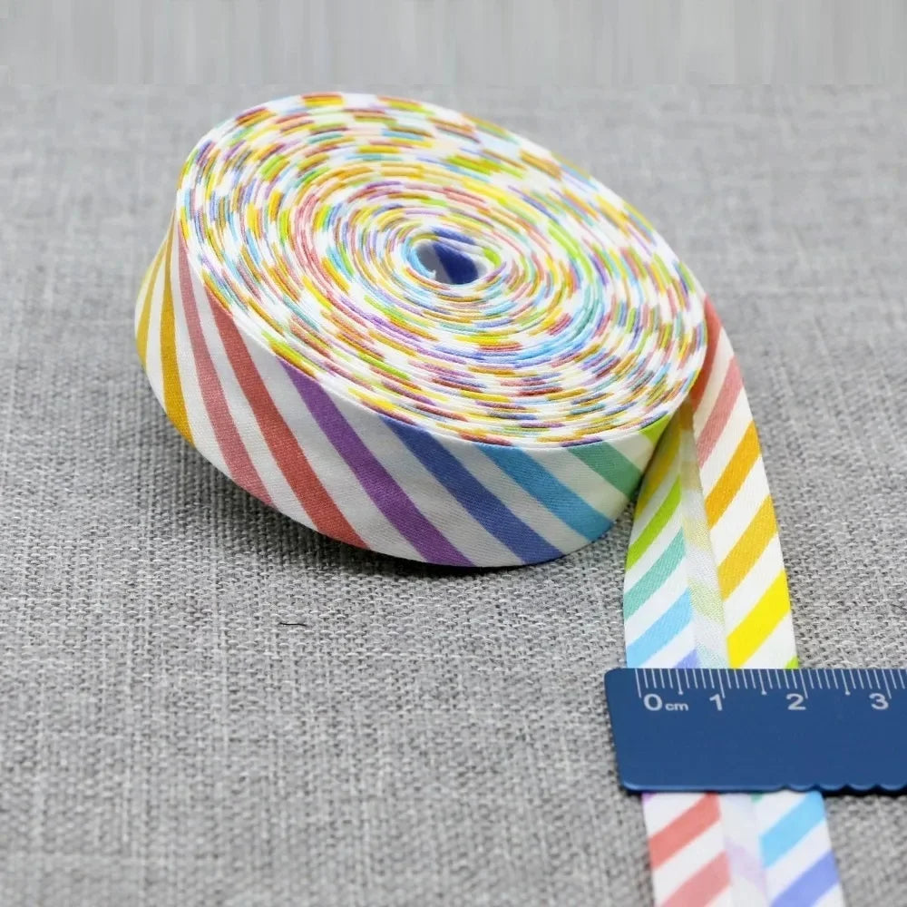 20mm Dot Print Bias Binding Tape 5m or 10m - Cotton Bias Tape for Sewing & Crafts