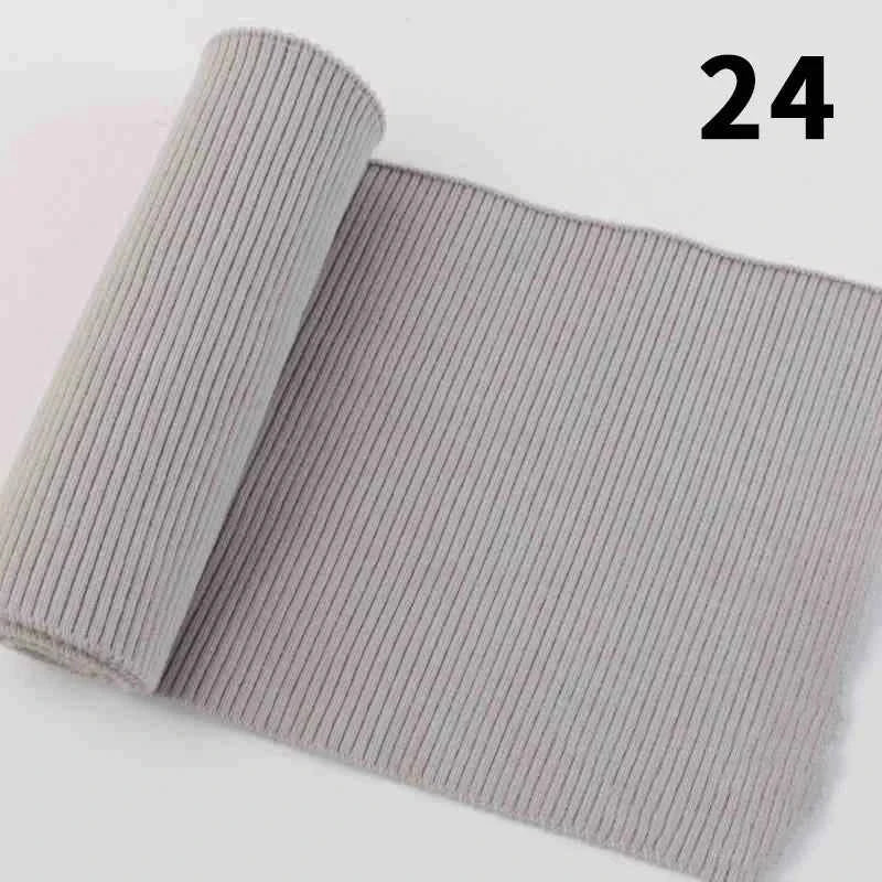 1 Yard Pure Cotton Stretch Rib Knitted Fabric - 17cm Wide for Necklines, Cuffs & Hems