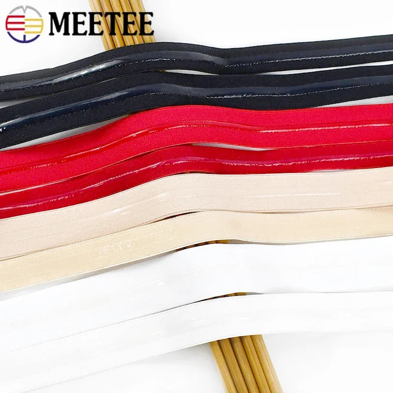 5 or 10 Meters Bra Strap Elastic with Silicone Non-Slip Strip (8-25mm)