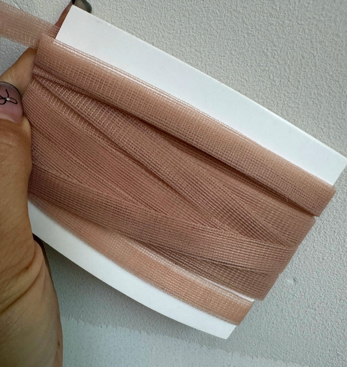 Mesh Binding Ribbon 10 Yards - 9mm Sheer Fold-Over Binding for Transparent Garments & Corsets