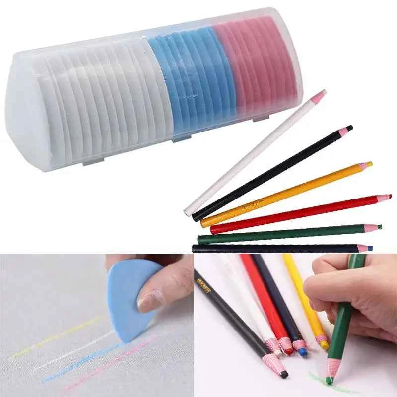 Tailor's Chalk & Pencils Set - Fabric Markers for Dressmaking & Pattern Marking