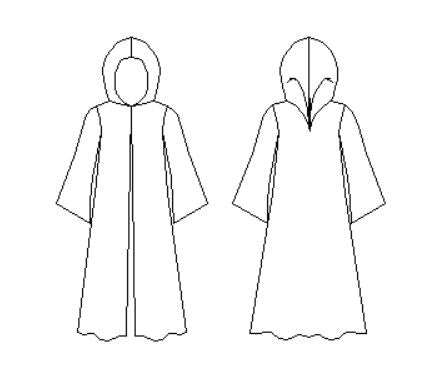 CHILDREN'S WITCHES/WIZARDS HP ROBE PDF SEWING PATTERN AND TUTORIAL (Ages 2Y to 8Y)