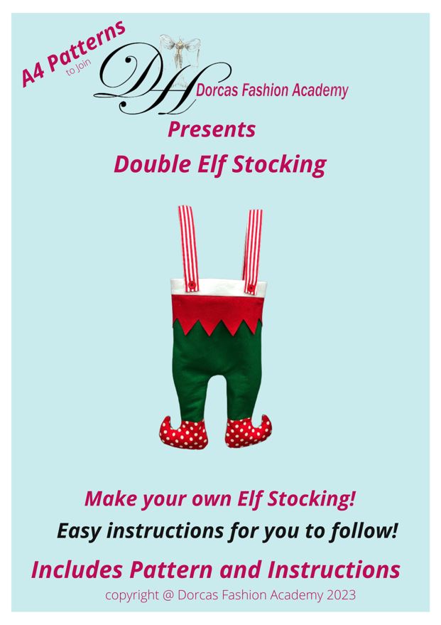 CHRISTMAS DOUBLE ELF STOCKING PDF SEWING PATTERNS & TUTORIAL