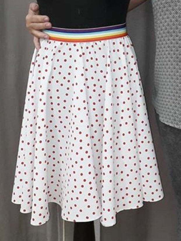 LADIES/GIRLS ELASTICATED CIRCLE SKIRT SEWING PDF PATTERNS & INSTRUCTIONS